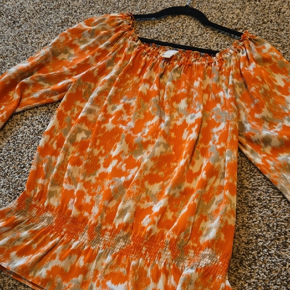 Orange Patterned Women's Top from Michael By Michael Kors - Picture 1 of 4
